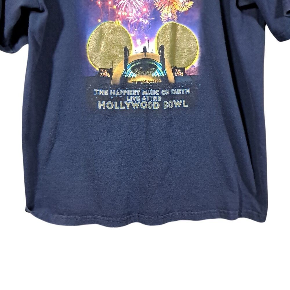Disney Hollywood Bowl 2005 T-Shirt Blue Medium Fireworks Mickey Mouse Disneyland - Picture 4 of 11